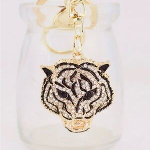 Gold and Black Tiger Keychain